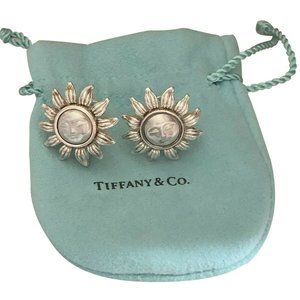 Tiffany & Co Sterling Silver Sunburst Earrings